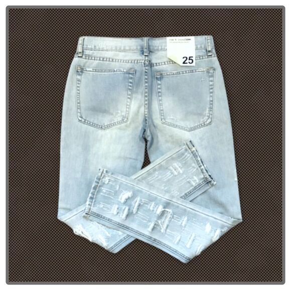 Rag & Bone The Dre Boyfriend Skinny Jean Thrasher Size 25 $295 - Picture 10 of 16